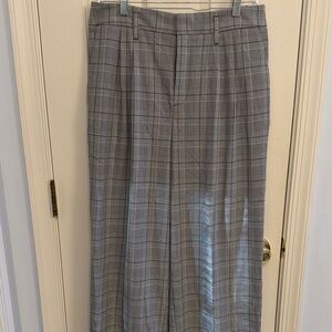 Gray & Brown Plaid Trousers